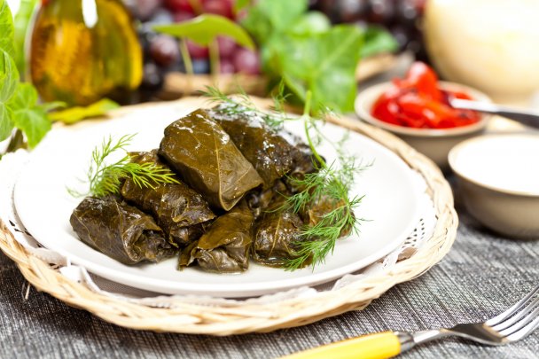 Dolmadakia stuffed vine leaves